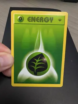 GRASS ENERGY Pokemon Card WOTC 1st Edition Base Set Shadowless 99/102 - Image 3