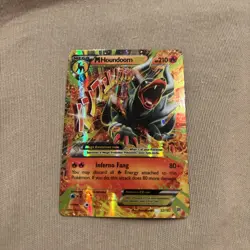 Pokemon TCG Mega-Houndoom-EX Holo Rare Card Breakthrough 22/162 - Image 1