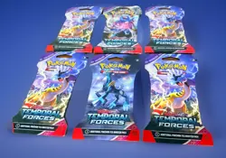 Lot of 6 Pokemon Booster Packs Scarlet & Violet Temporal Forces 6x10 =60 Cards - Image 2