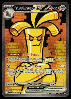Gholdengo ex 252/182 Holo Special Illustration Rare Paradox Rift Pokemon Card - Image 1