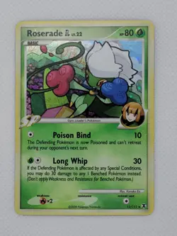 Pokemon Card - Roserade GL Rising Rivals 12/111 Holo Rare - Played Condition - Image 1