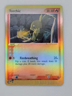 Torchic 77/97 Pokemon EX Dragon Reverse Holo Card - LP - Image 1