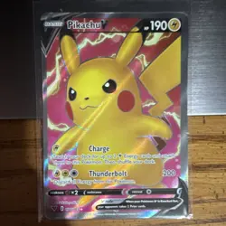 Pokemon Pikachu V Full Art Ultra Rare Holo 170/185 Vivid Voltage 190 HP Card - Image 1