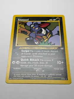 1st Edition Sneasel 24/64 Neo Revelation Pokemon Card Rare - Image 1