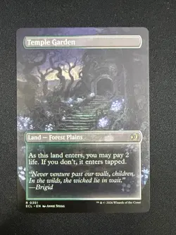 Temple Garden (BORDERLESS/REVERSIBLE) - Lorwyn Eclipsed (MTG) NM - Image 2