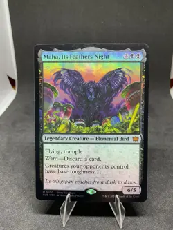 Maha, Its Feathers Night Bloomburrow Foil MTG 0100 LP - Image 1