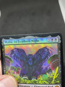 Maha, Its Feathers Night Bloomburrow Foil MTG 0100 LP - Image 4