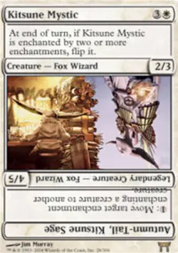 4x MTG Kitsune Mystic, Light Play, English Champions of Kamigawa - Image 1