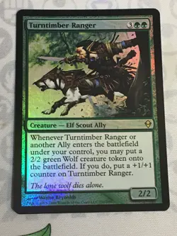 D1226 MAGIC GATHERING ZENDIKAR TURNTIMBER RANGER #191 LP R FOIL - Image 1