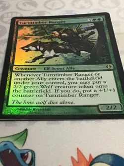 D1226 MAGIC GATHERING ZENDIKAR TURNTIMBER RANGER #191 LP R FOIL - Image 2