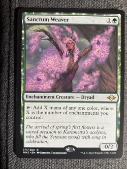 Magic: The Gathering Sanctum Weaver Enchantment Creature #171 - Image 1