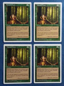 MTG 4x Nature's Lore x4 LP Core Set Fifth 5th Edition Magic Playset - Image 1