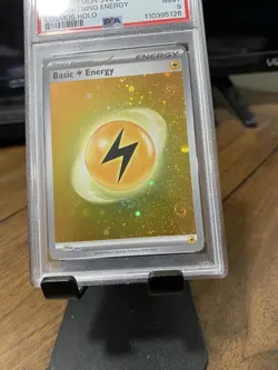 2023 POKEMON COSMOS HOLO #004 BASIC LIGHTNING ENERGY PSA 9 with 5 SWIRLS!! - Image 5
