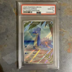 Misty's Lapras - 2025 Pokemon Destined Rivals Illustration Rare #194 - PSA 10 - Image 1