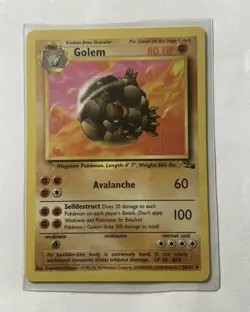 Pokemon Card Near Mint Fossil 36/62 Golem Uncommon NM - Image 1