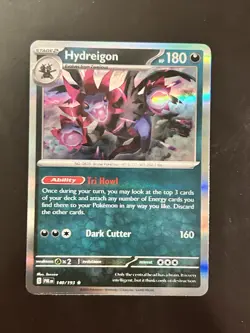 Pokemon TCG Hydreigon Scarlet & Violet - Paldea Evolved 140/193 Holo Rare - Image 1