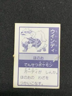Arcanine Pokemon Picture Book Mini Card Japanese Nintendo Very Rare From Japan - Image 2
