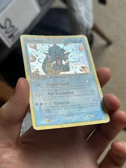 GYARADOS 8/107 EX Deoxys HOLO SWIRL rare Pokemon TCG card LP - Image 2
