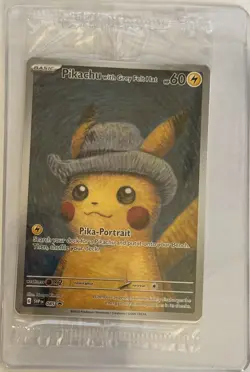 Pikachu With Grey Felt Hat 085 Promo Card Pokemon X Van Gogh - Image 1