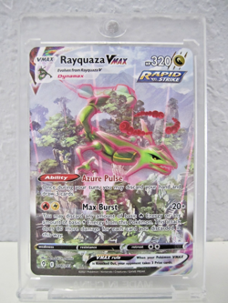 Pokemon Rayquaza VMAX Alternate Art Secret Rare Rapid Strike Holo SWSH07 218/203 - Image 2