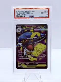 2025 POKEMON JPN M2-INFERNO X SUPER RARE #098 MEGA SHARPEDO EX PSA 10 - Image 1