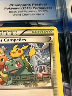 Champions Festival Black Star XY176 Portuguese Pokemon World Champions CGC 7.5 - Image 3