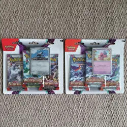 Pokemon TCG Paldea Evolved 3 Pack Blister x 2 Tinkatink Varoom Sealed - Image 1