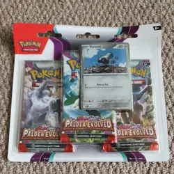 Pokemon TCG Paldea Evolved 3 Pack Blister x 2 Tinkatink Varoom Sealed - Image 3