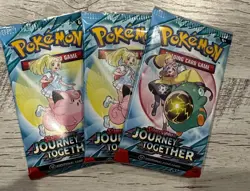 Pokemon JOURNEY TOGETHER - 3 Factory Sealed Booster Pack Bundle - English - Image 1