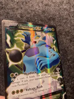 Pokemon TCG Thundurus EX (98 Full Art) 98/108 Roaring Skies Ultra Rare Holo - Image 3