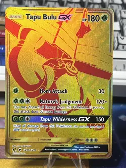 Pokemon TCG English Tapu Bulu GX SV91/SV94 Gold Shiny Vault NM Hidden Fates - Image 1