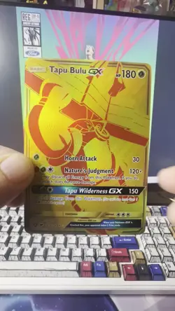 Pokemon TCG English Tapu Bulu GX SV91/SV94 Gold Shiny Vault NM Hidden Fates - Image 2