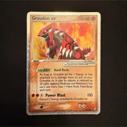 Pokemon TCG Groudon ex 93/100 EX Crystal Guardians Ultra Rare Holo 2006 MP - Image 1