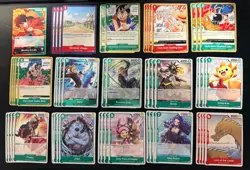 One Piece TCG Red Green Luffy Deck Op13 Cards - Image 1