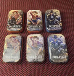 One Piece Tin Pack Set Vol 2 Lot of 6 - TS-02 OP-13 - Factory Sealed - Image 1
