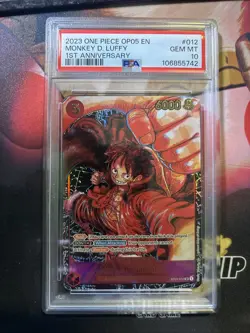 One Piece TCG | Monkey.D.Luffy 1st Anniversary ENG | ST01-012 | PSA 10 | GEM MT - Image 1