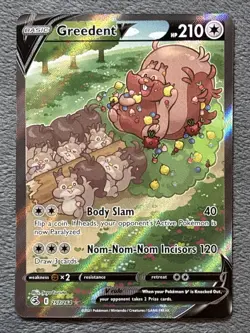 Greedent V 257/264 Pokemon Card Fusion Strike Alternate Art Holo - Image 1