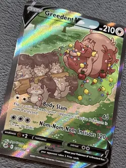 Greedent V 257/264 Pokemon Card Fusion Strike Alternate Art Holo - Image 3