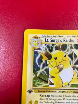 Lt. Surge's Raichu 11/132 Gym Challenge Holo First Edition Pokemon Card - Image 5