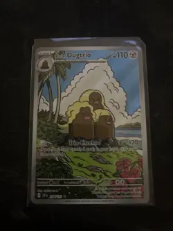 Pokemon TCG Alolan Dugtrio Holo Card SV08 Surging Sparks 208/191 - Image 1