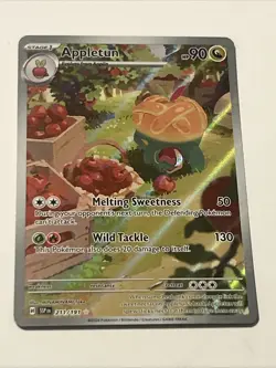 Pokemon TCG Surging Sparks Appletun 211/191 Secret Illustration Rare Card SIR NM - Image 1