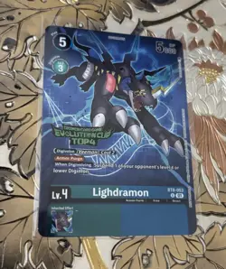 Digimon Card Game Lighdramon BT8-053 2024 Evolution Cup Top 4 Promo - Image 1