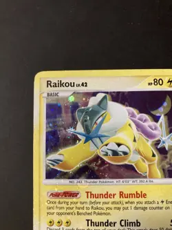 Raikou 16/132 Secret Wonders Holo Pokemon Card | Holo Bleed | SWIRL | HP-DMG - Image 2