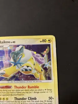 Raikou 16/132 Secret Wonders Holo Pokemon Card | Holo Bleed | SWIRL | HP-DMG - Image 3