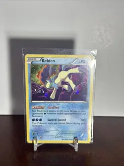 Keldeo XY191 Holo Rare Cosmos Promo Card SWIRL!!! Pokemon TCG - Image 1