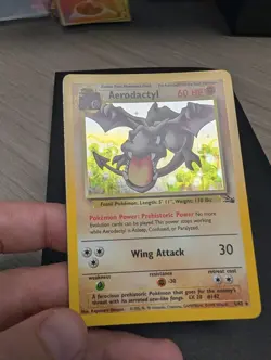 Pokemon Aerodactyl Fossil Holo Rare 1/62 Unlimited English TCG Card 1999 1/62 - Image 4