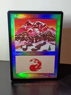 MTG Mountain Odyssey 343 344 345 346/350 Basic Land 4 Card Foil Lot - Image 4