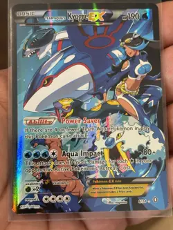 Pokemon Team Aqua's Kyogre EX 6/34 Double Crisis Full Art Holo Ultra Rare Card🔥 - Image 1