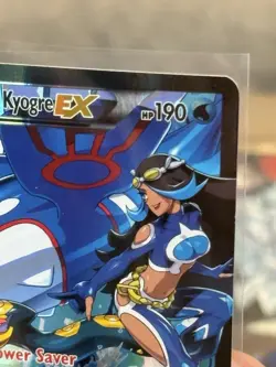 Pokemon Team Aqua's Kyogre EX 6/34 Double Crisis Full Art Holo Ultra Rare Card🔥 - Image 3