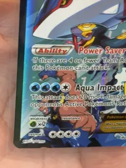 Pokemon Team Aqua's Kyogre EX 6/34 Double Crisis Full Art Holo Ultra Rare Card🔥 - Image 5